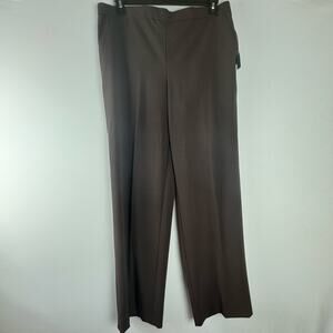 NWT Briggs New York Women Dress Pants Brown Size 16